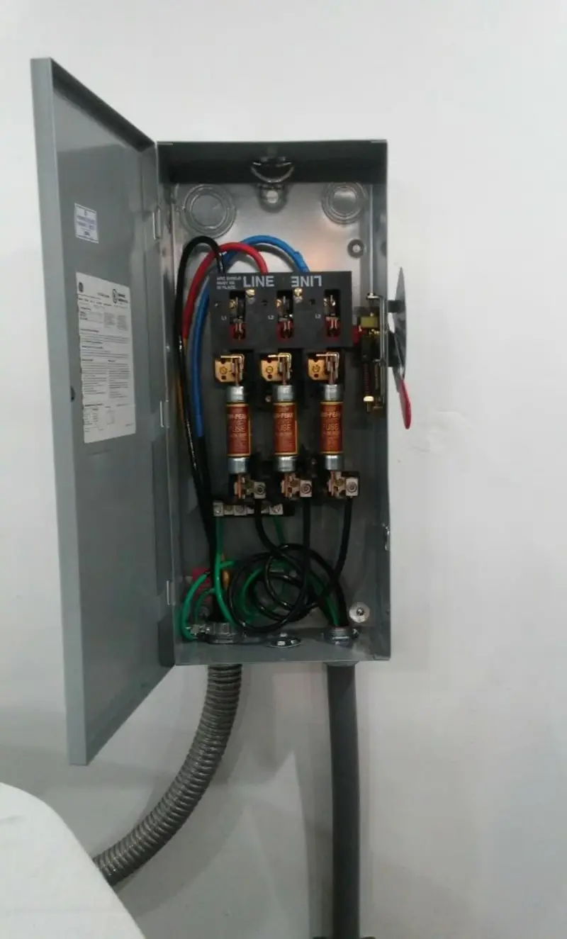 Three-phase disconnect switch installed for Electrical Wiring & Rewiring in Peachtree City